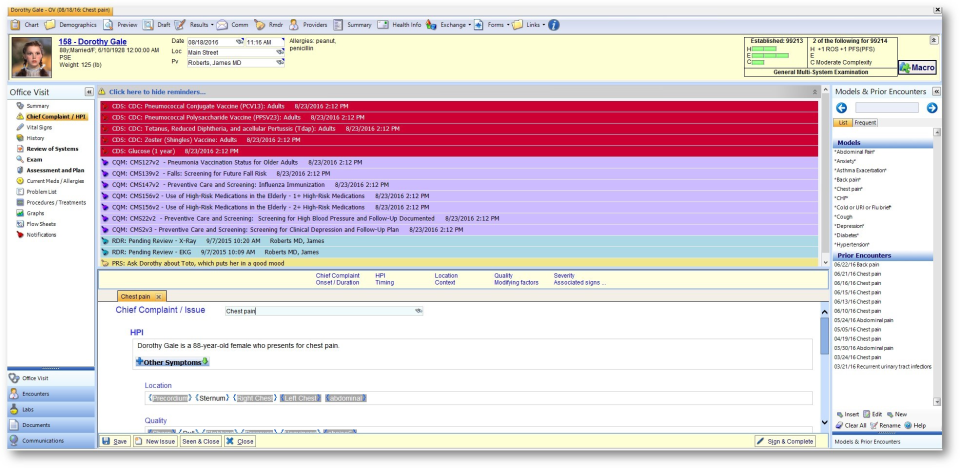 screenshot of MDsuite EHR
